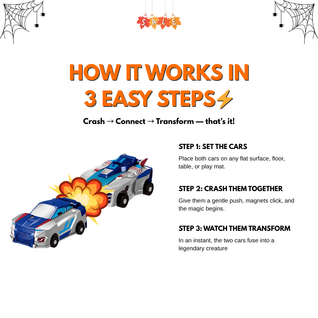 Crash & Transform™ Magnetic Cars